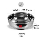 Sumeet Stainless Steel Induction Bottom Gas Stove Friendly Tasra | Grocsy