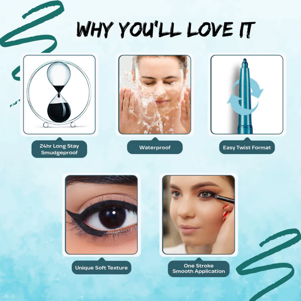 Faces Canada Ultime Pro Twist Eye Kajal Liner - Green 06 | Grocsy
