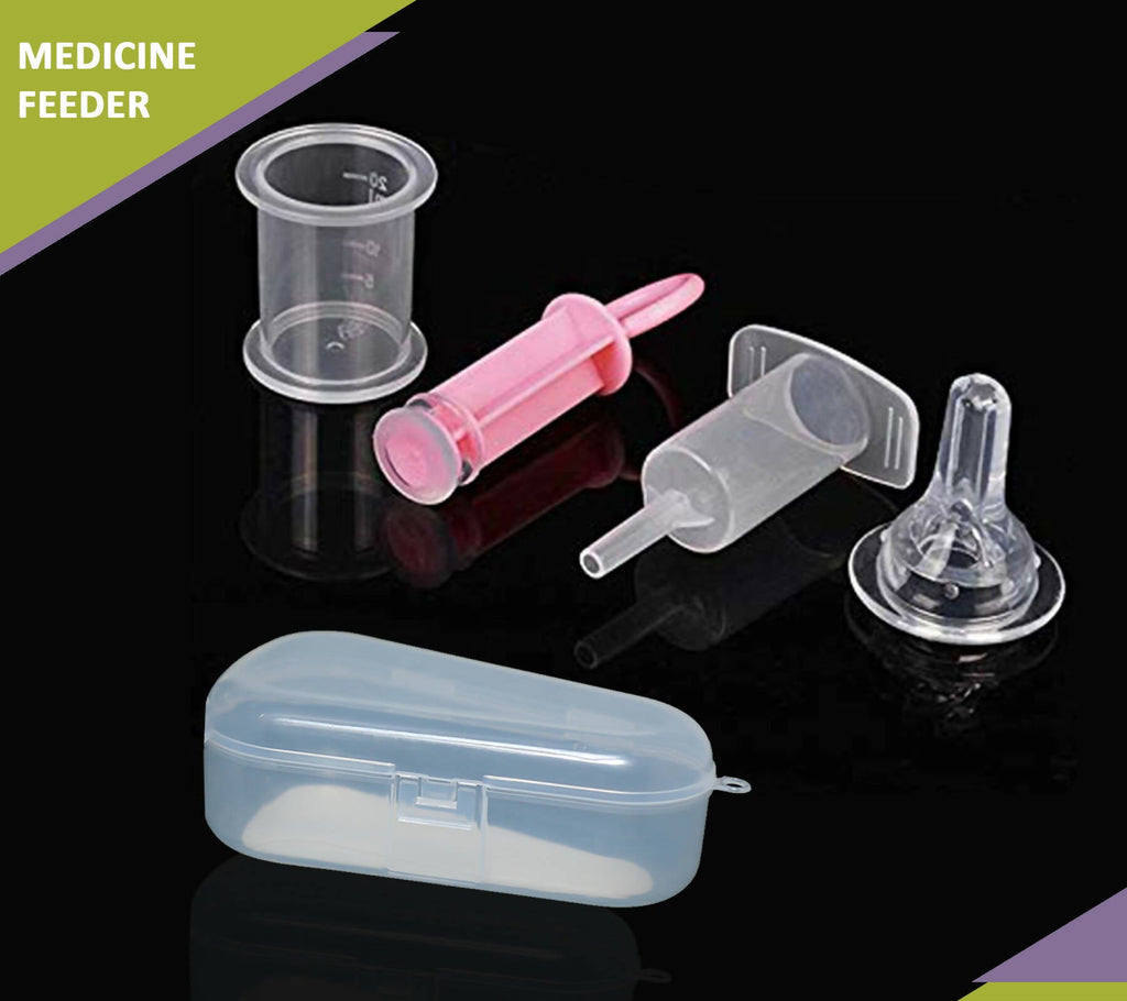 Safe-O-Kid Silicone made BPA free medicine Feeder cum Dropper for Kids- Pink | Grocsy