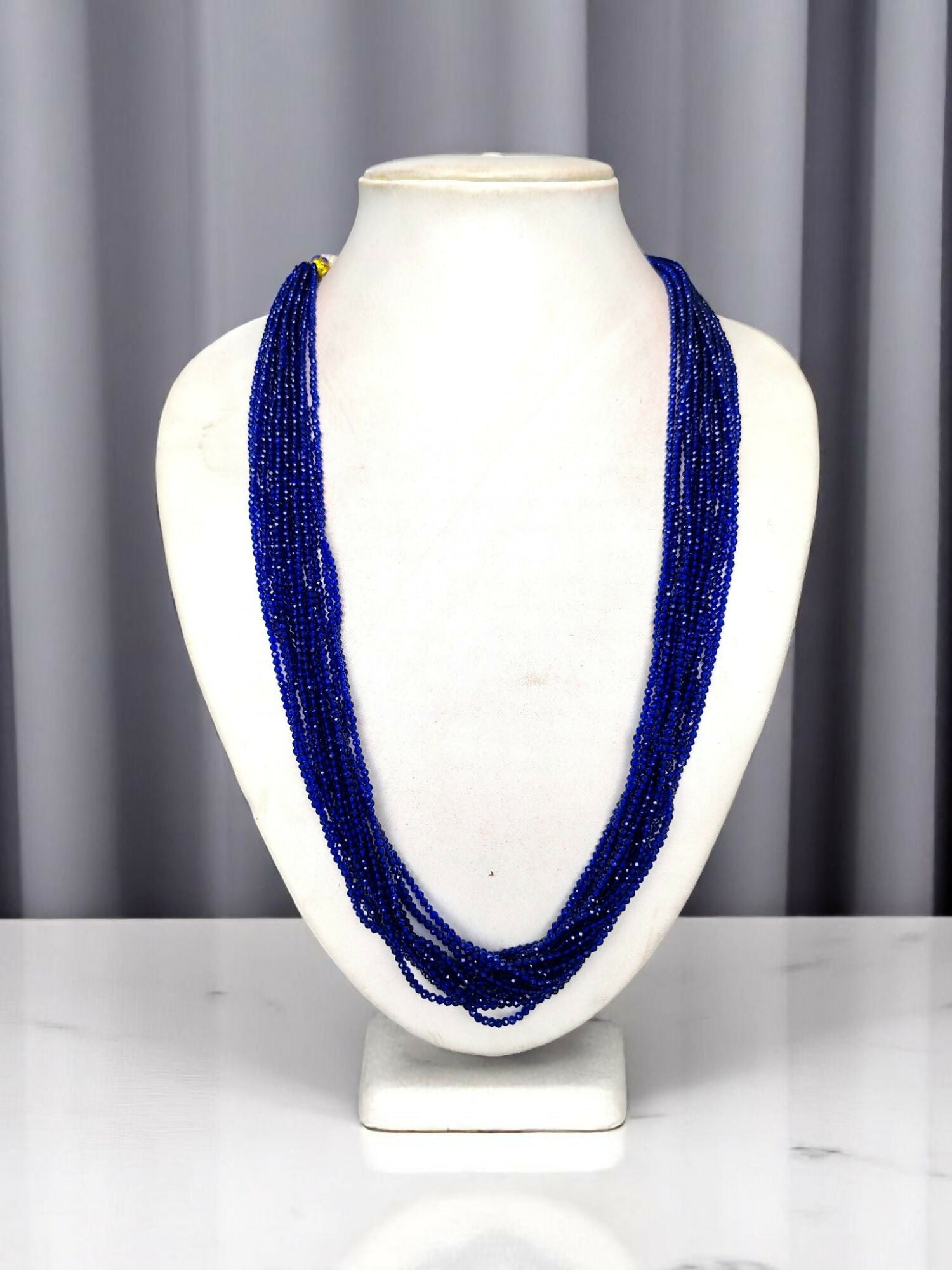 Inhanns Crystal Beads Luxe Edition – Multi-Layered Necklace - Royal Blue | Grocsy