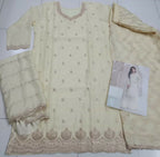Vastranavya Exquisite Off White Heavy Chinon with Embroidered & Sequins Work Salwar Suits | Grocsy