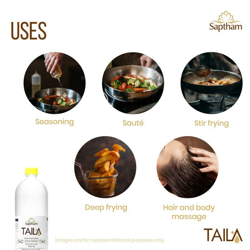Saptham Taila Wood - Pressed Coconut Oil | Grocsy