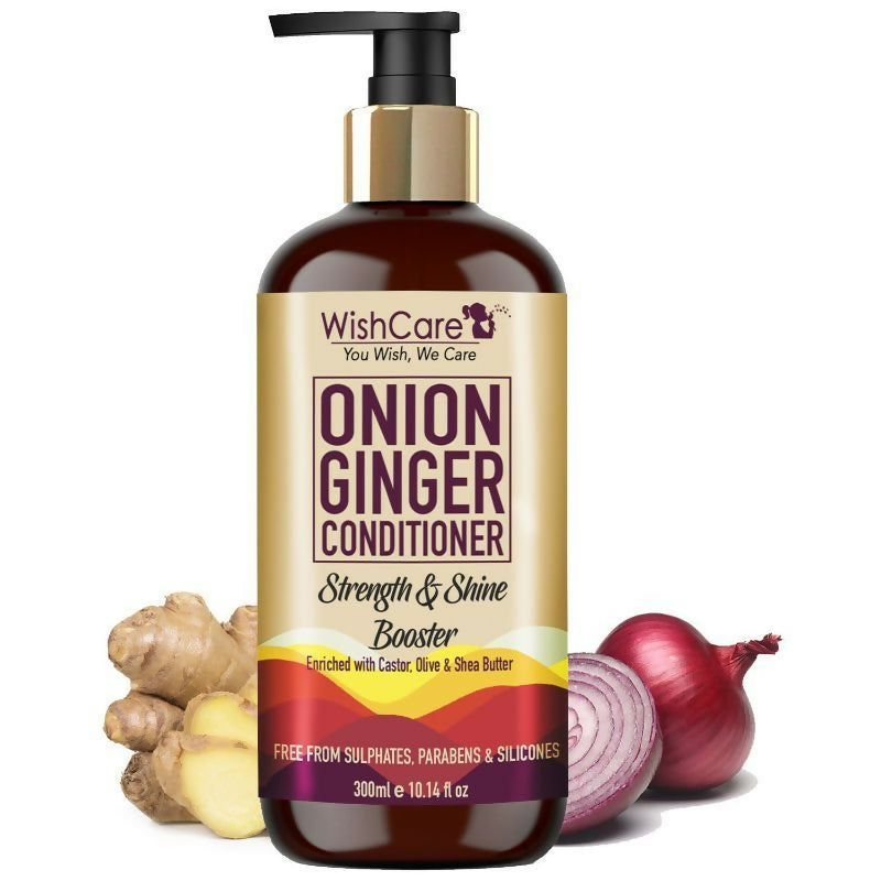 WishCare Onion Ginger Conditioner Strength & Shine Booster | Grocsy