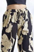 Breathables Black Floral Cotton Kurta & Pant Co-Ord Set | Grocsy