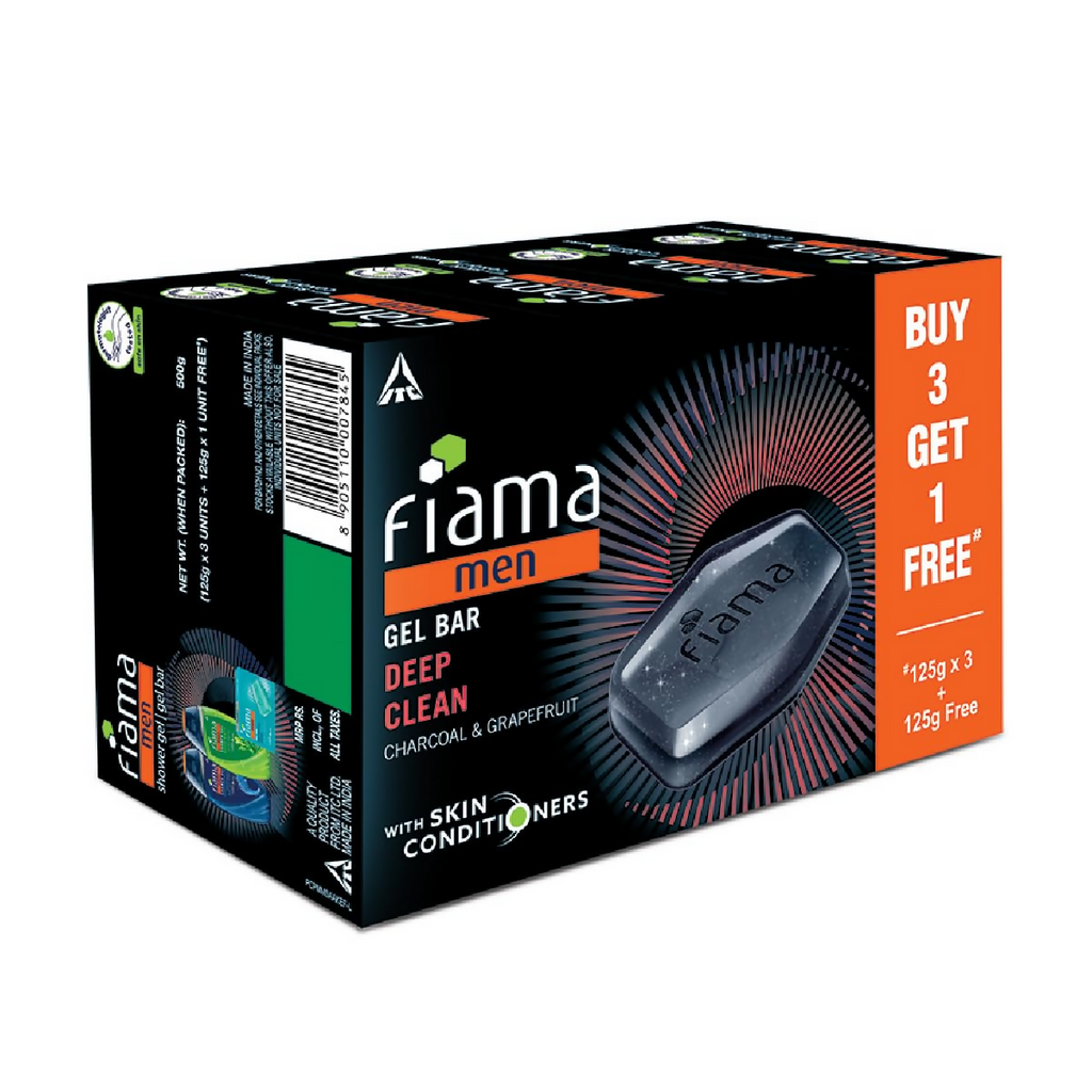 Fiama Men Deep Clean Gel Bar With Charcoal & Grapefruit | Grocsy