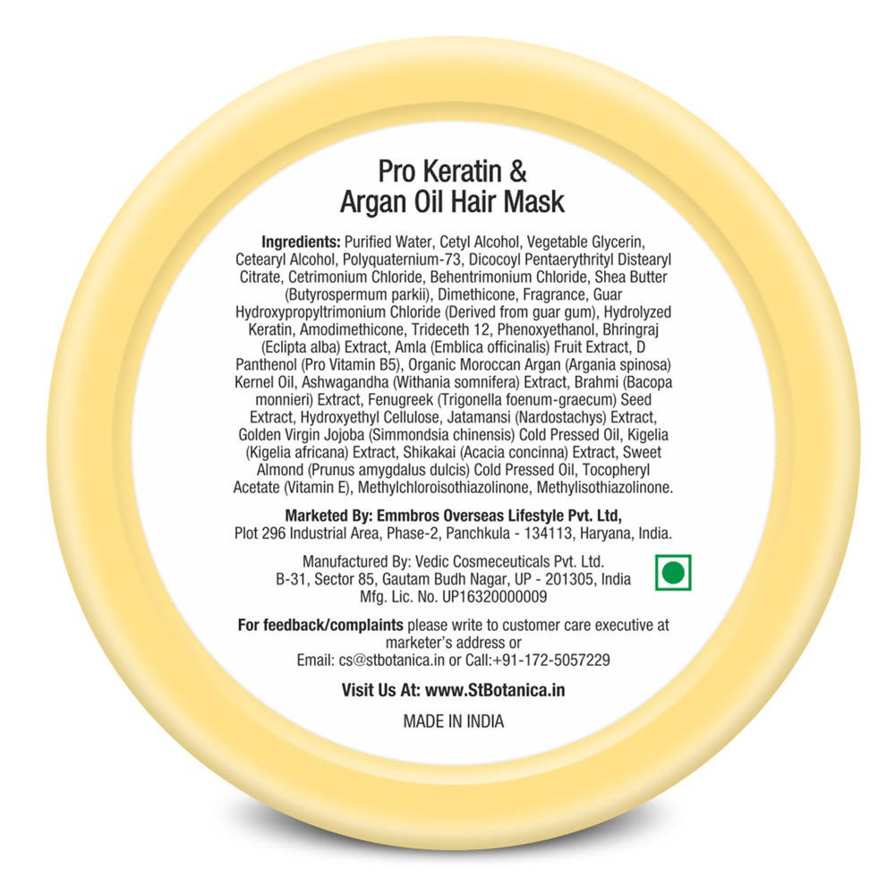 St.Botanica Pro Keratin & Argan Oil Hair Mask | Grocsy