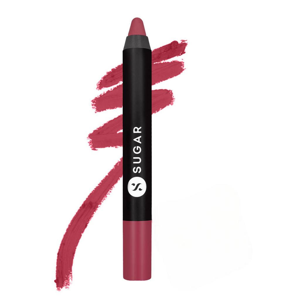 Sugar Cosmetics Matte as Hell Lip Crayon Lasts upto 8hrs, Water Resistent Lipstick for Women - 28 Honey Rider | Grocsy