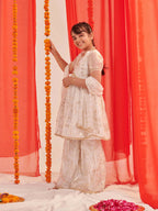 Joban Fashion Girl's Off White Color Sharara Set | Grocsy