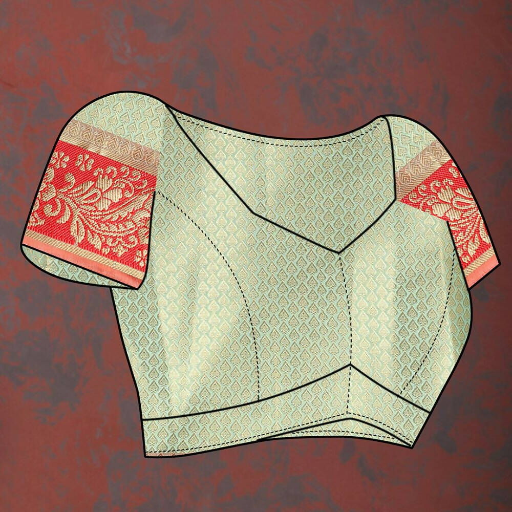 Lorenvalley Fashion Skyblue Cotton Woven Design with Zari Weaving Design Saree | Grocsy
