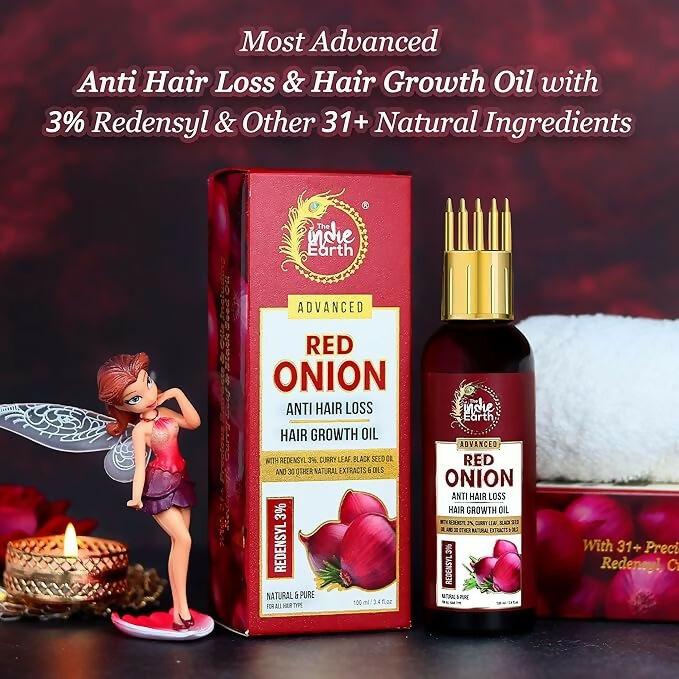 The Indie Earth Advanced 3% Redensyl Red Onion Anti Hair Loss & Hair Growth Oil | Grocsy