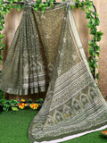 Shree Shyam Fashion Cotton Dark Green Saree | Grocsy