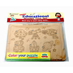 Kraftsman Space Objects Identification Puzzle Board With Color Kit Included | Grocsy