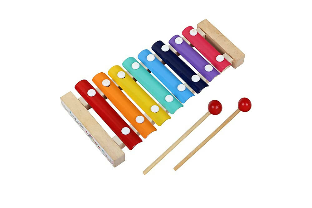 Skoodle My First Xylophone for Kids and Toddlers with Harmonica, Best Educational Musical Instrument with Wooden Mallets for Boys and Girls | Grocsy