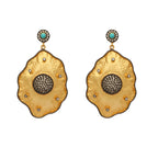 Nuyug 18k Gold-Plated American Diamond Studded Anti Tarnish Contemporary Dangler Earrings | Grocsy