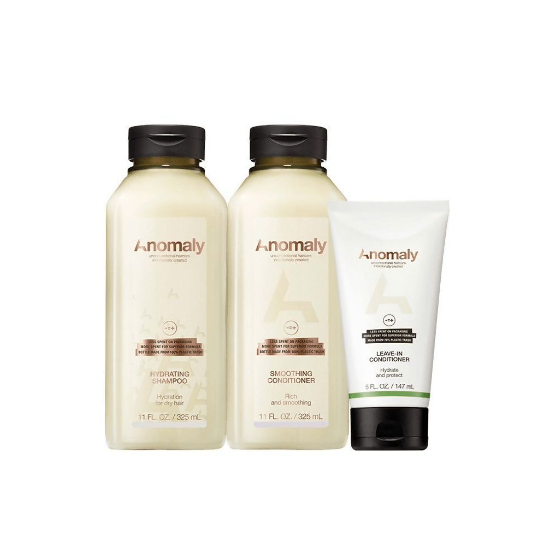 Anomaly by Priyanka Chopra Hydrating Shampoo, Smoothing Conditioner & Leave-In Conditioner Combo | Grocsy
