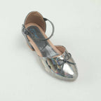 Tiny Bugs Girls Party Wear Ballerinas Heels - Dark Grey | Grocsy