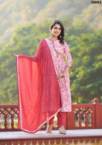 Designer Stylish Light Pink Rubi Silk Stitched Suit With Dupatta - Kiyara | Grocsy