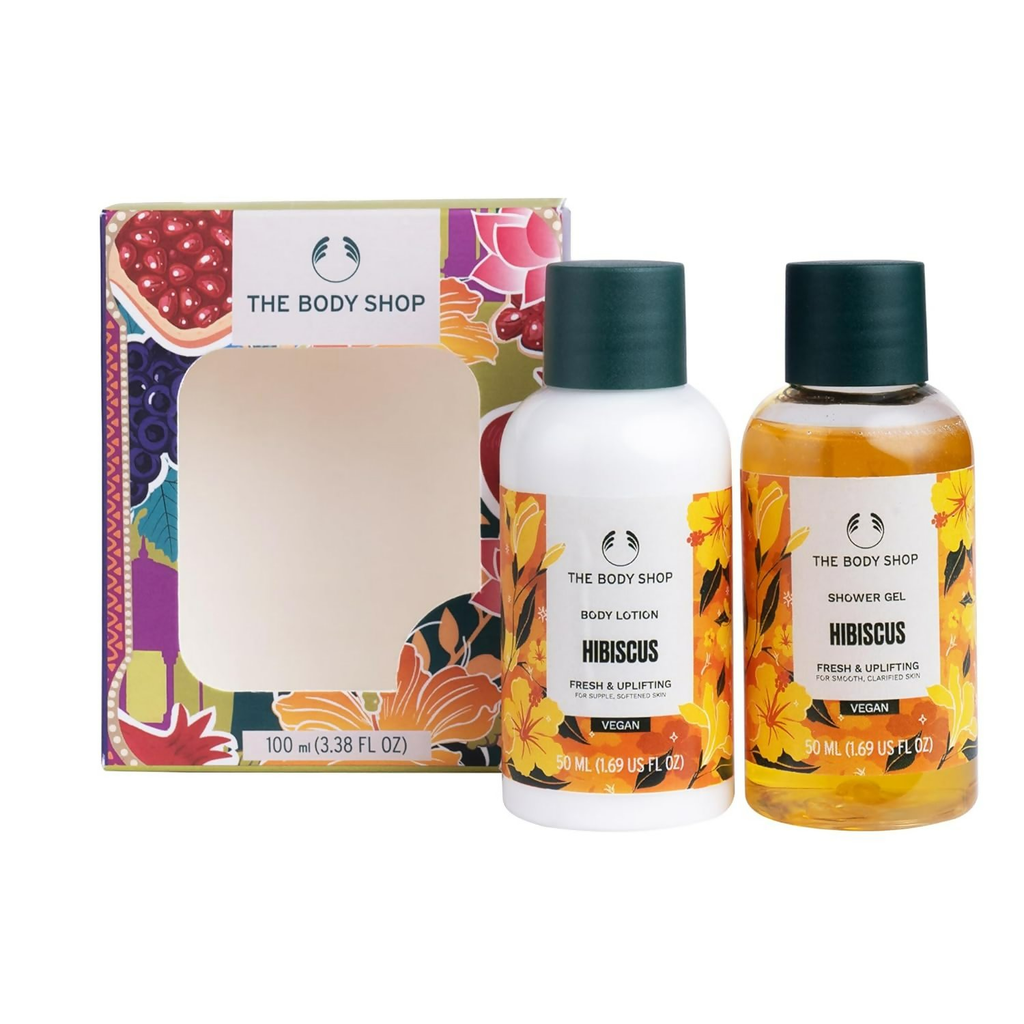The Body Shop Hibiscus Shower Gel & Body Lotion Gift Set Kit | Grocsy