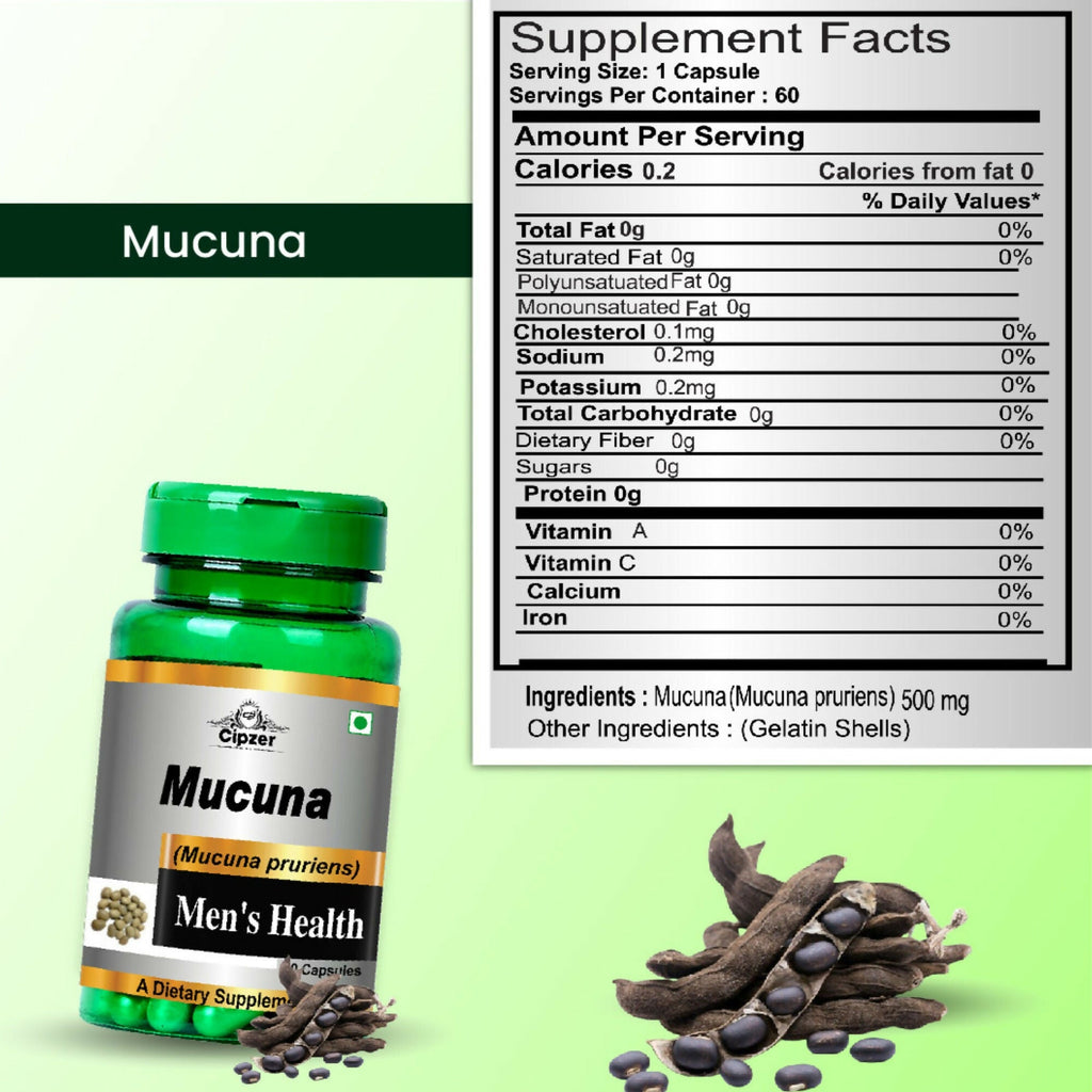 Cipzer Mucuna Capsules | Grocsy