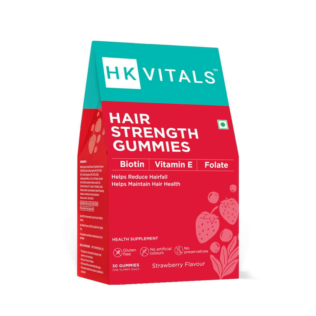 HK Vitals Hair Strength Biotin Gummies - Strawberry Flavor | Grocsy