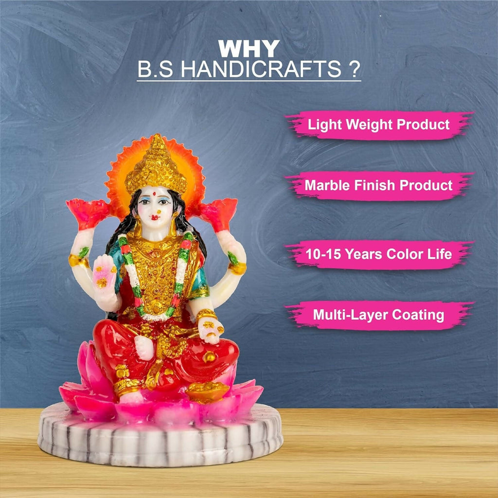 BS Handicrafts Stone Lakshmi Devi Idol | Grocsy