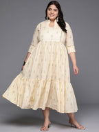 Ahalyaa Women's Traditional wear Ethnic Dress - Off White | Grocsy