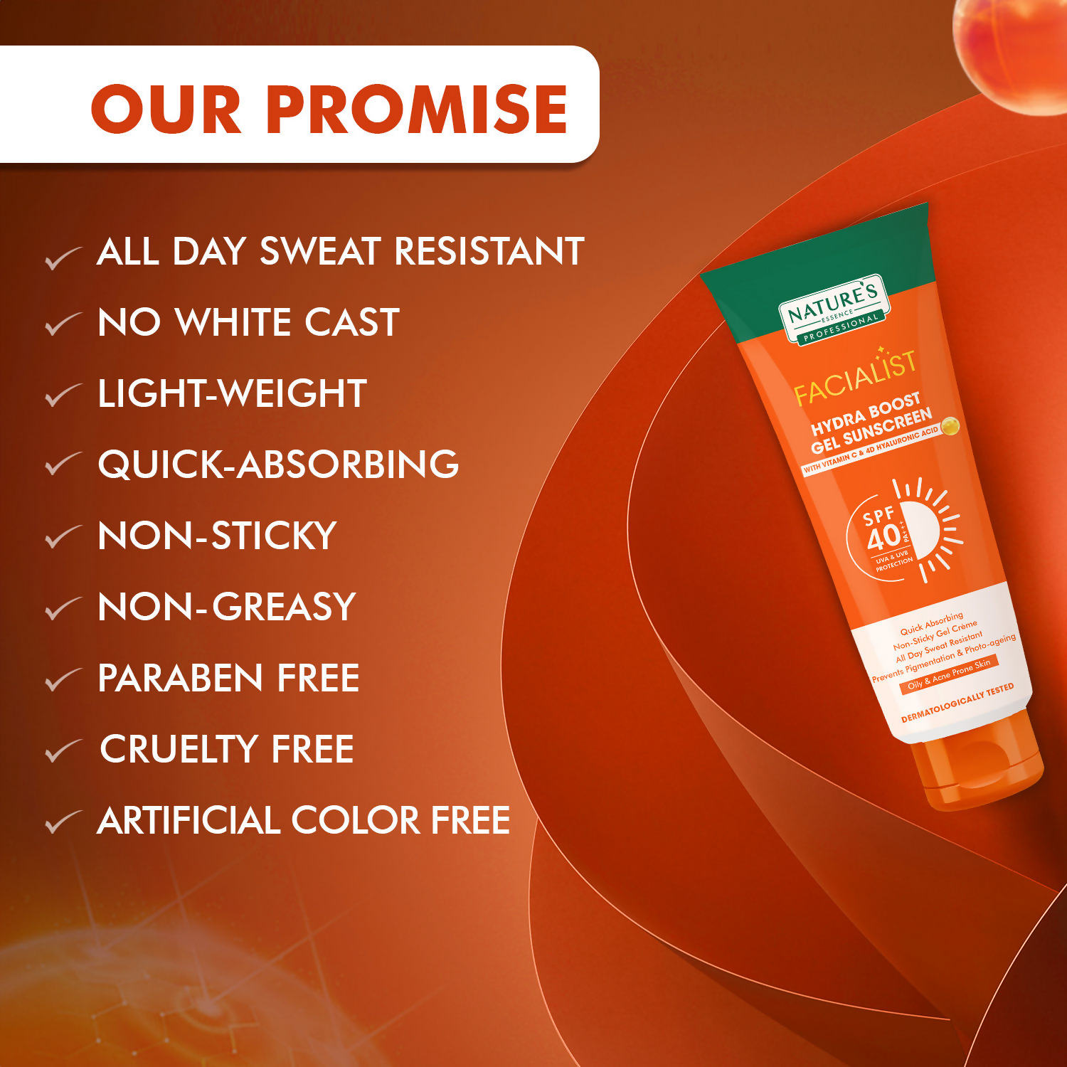 Nature's Essence Professional Hydra Boost Gel SunScreen SPF 40 PA+++ | Grocsy