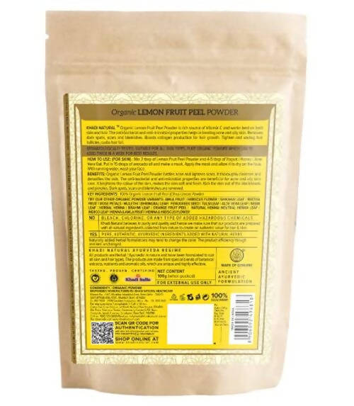 Khadi Natural Organic Lemon Fruit Peel Powder | Grocsy