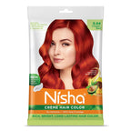 Nisha Creme Hair Color for Women - Copper Red | Grocsy