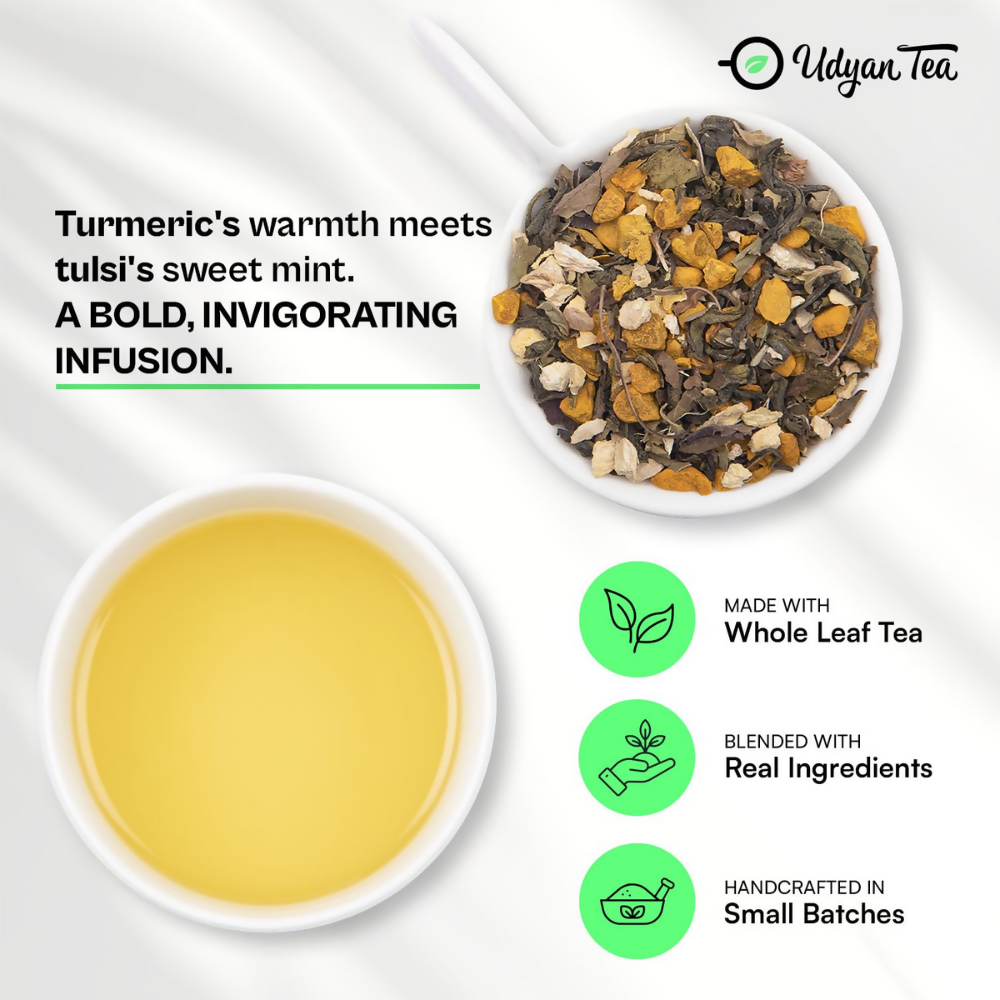 Udyan Tea Turmeric Spice Green Tea | Grocsy