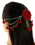 Red Flower Hair Brooch | Grocsy