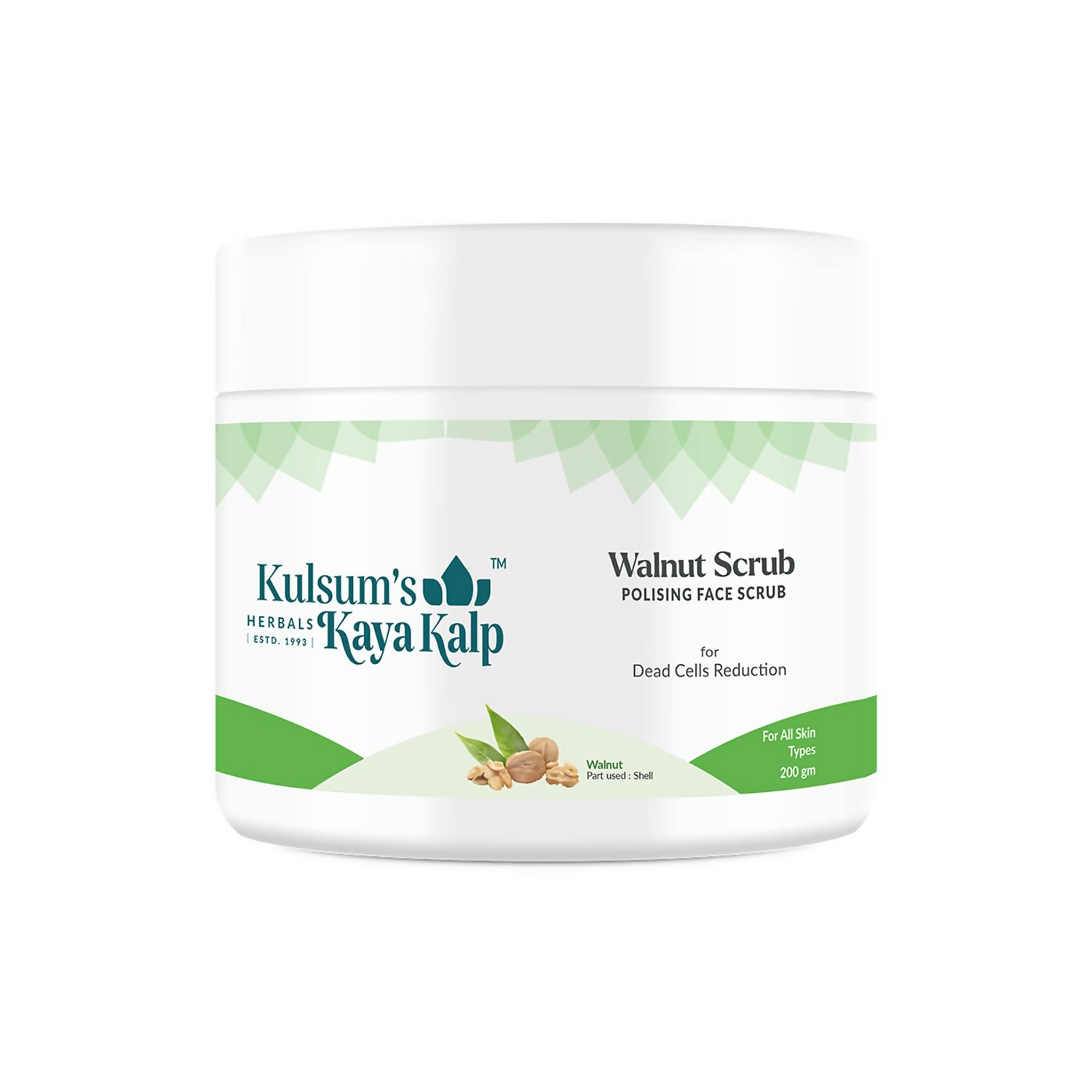 Kulsum's Kaya Kalp Walnut Scrub For Dead Cell Reduction For All Skin Types | Grocsy