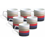Coffee Mug Set, 220ml/6.6cm, Set of 6, Multicolour | Grocsy