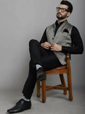 Even Apparels Nehru Jacket With Welt Pockets - Grey | Grocsy