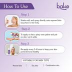 Bake De-tan Waterproof Sunscreen Spray SPF 70 PA+++ with 2% Kojic Acid | Grocsy