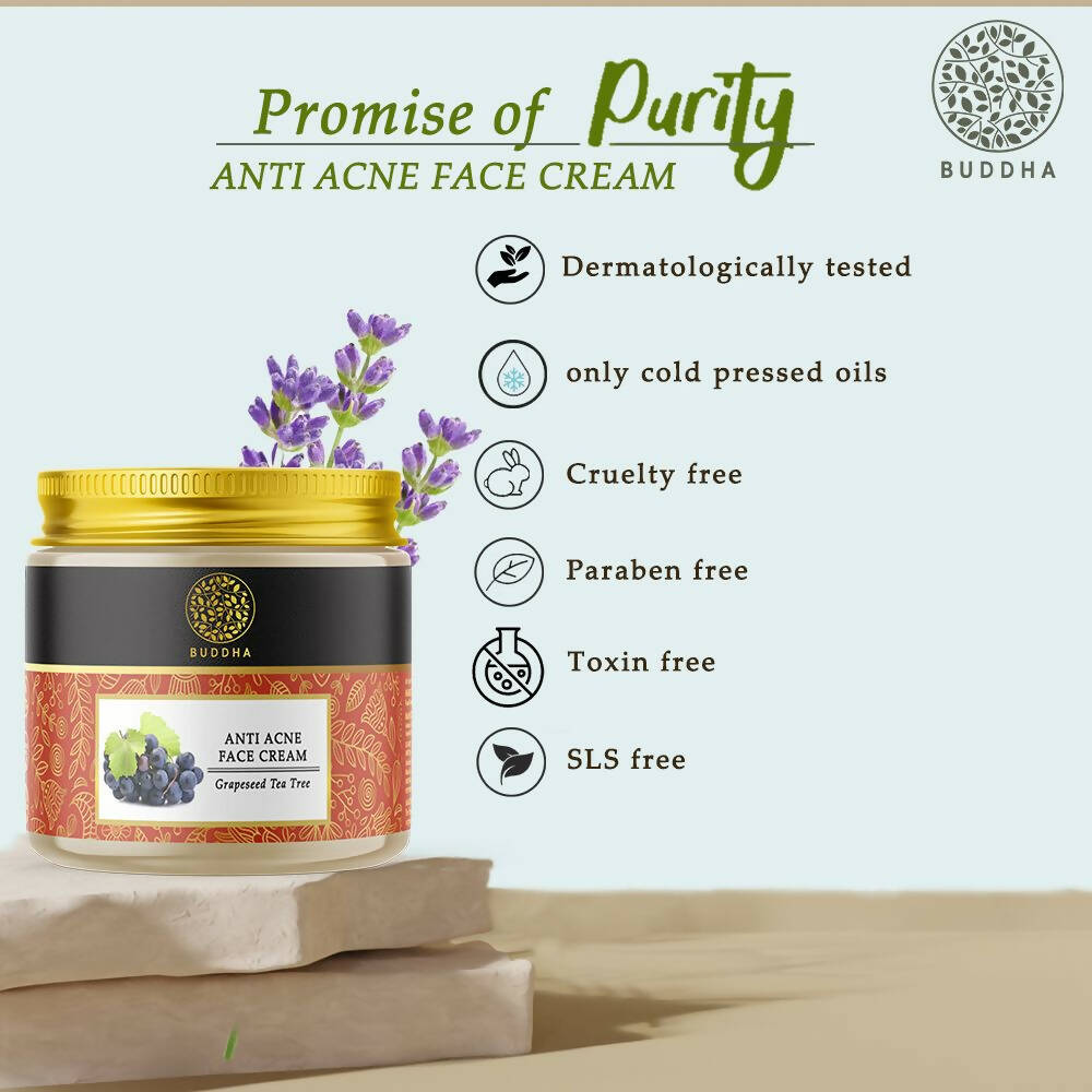 Buddha Natural Anti Acne Face Cream | Grocsy