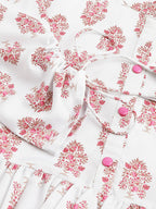 White Poly Rayon Digital Printed A-line Top - Tarini | Grocsy
