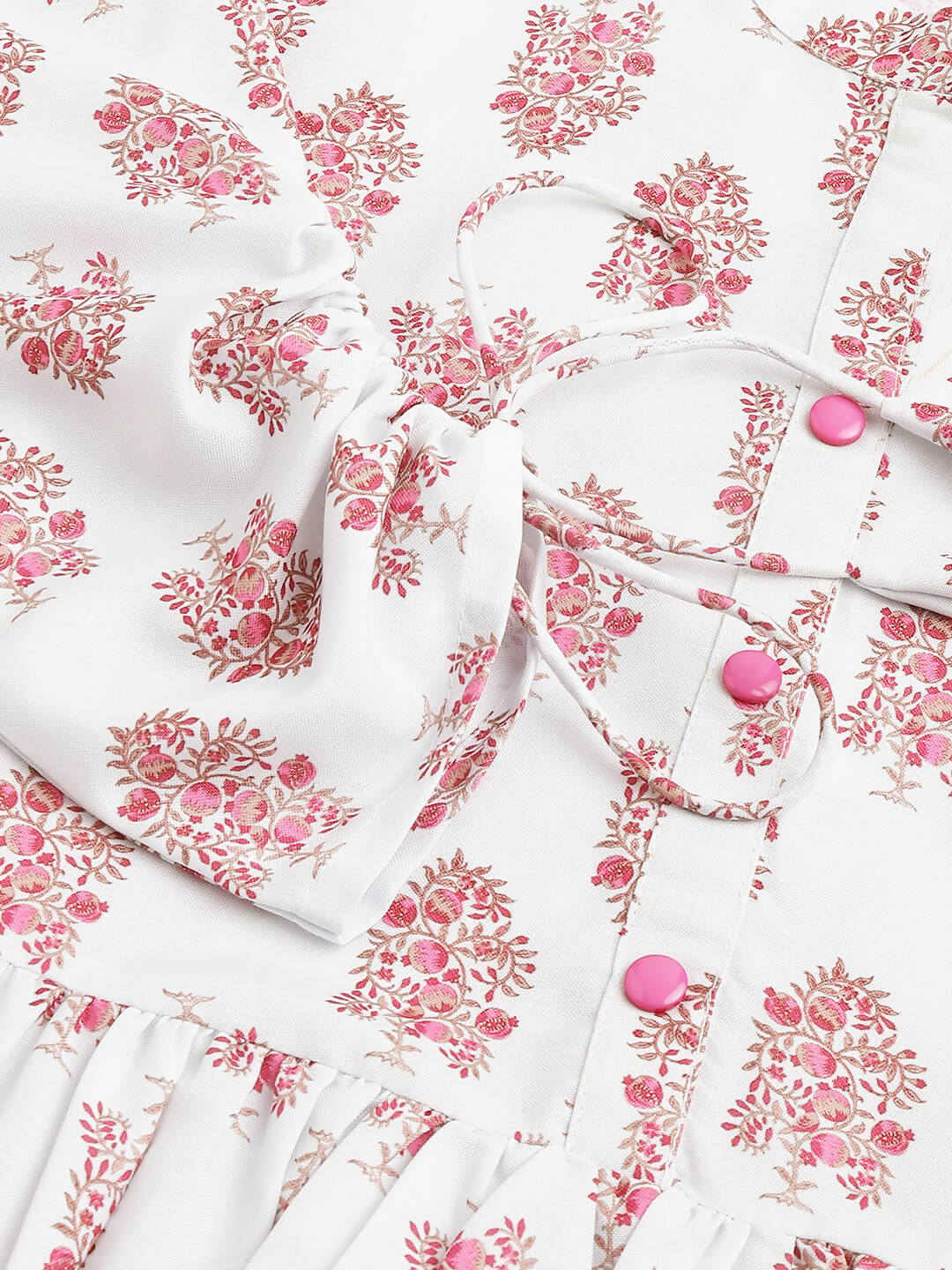 White Poly Rayon Digital Printed A-line Top - Tarini | Grocsy