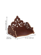 eCraftIndia Brown Decorative Beautiful Wooden Pooja Temple | Grocsy