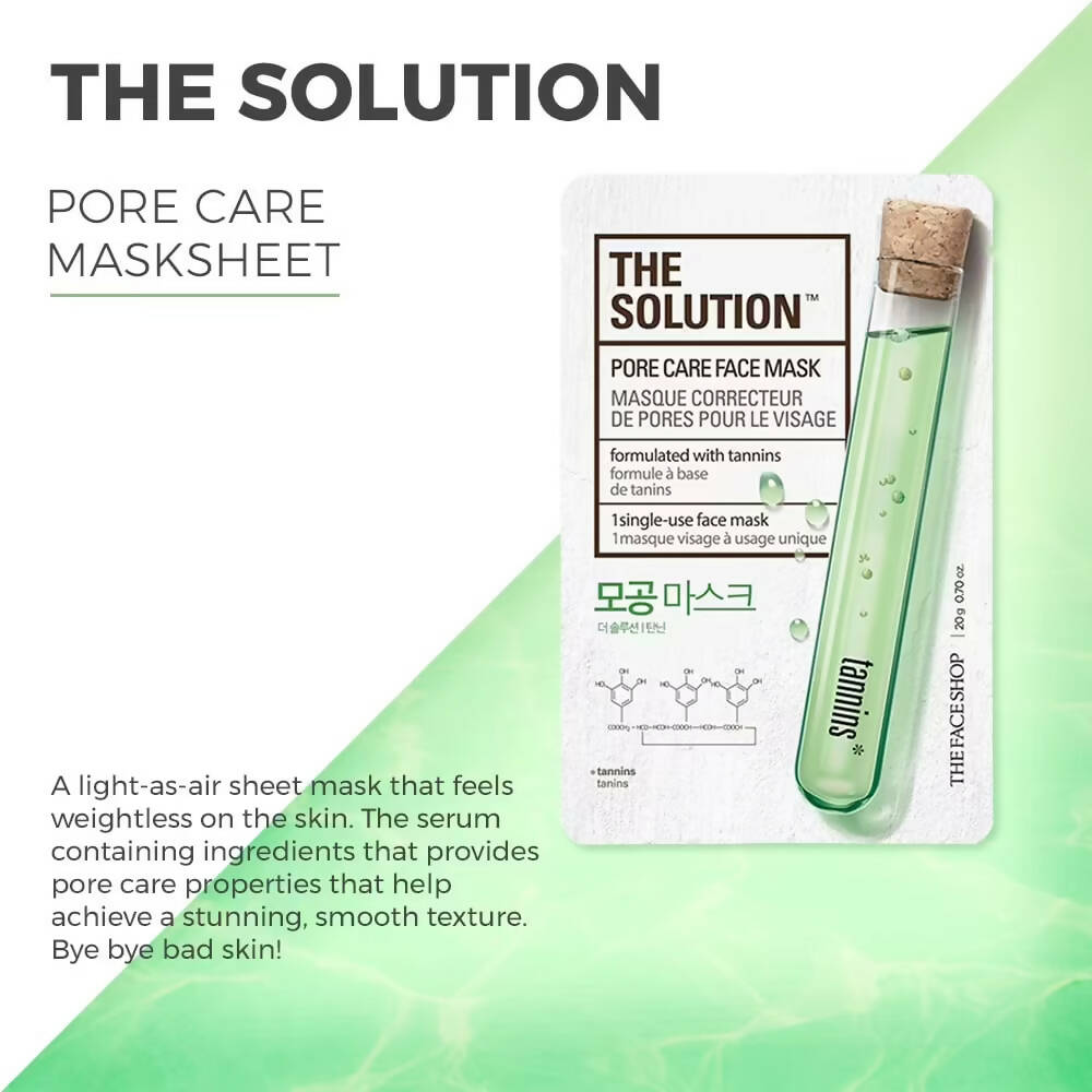 The Face Shop The Solution Pore Care Face Mask - Korean Skincare | Grocsy