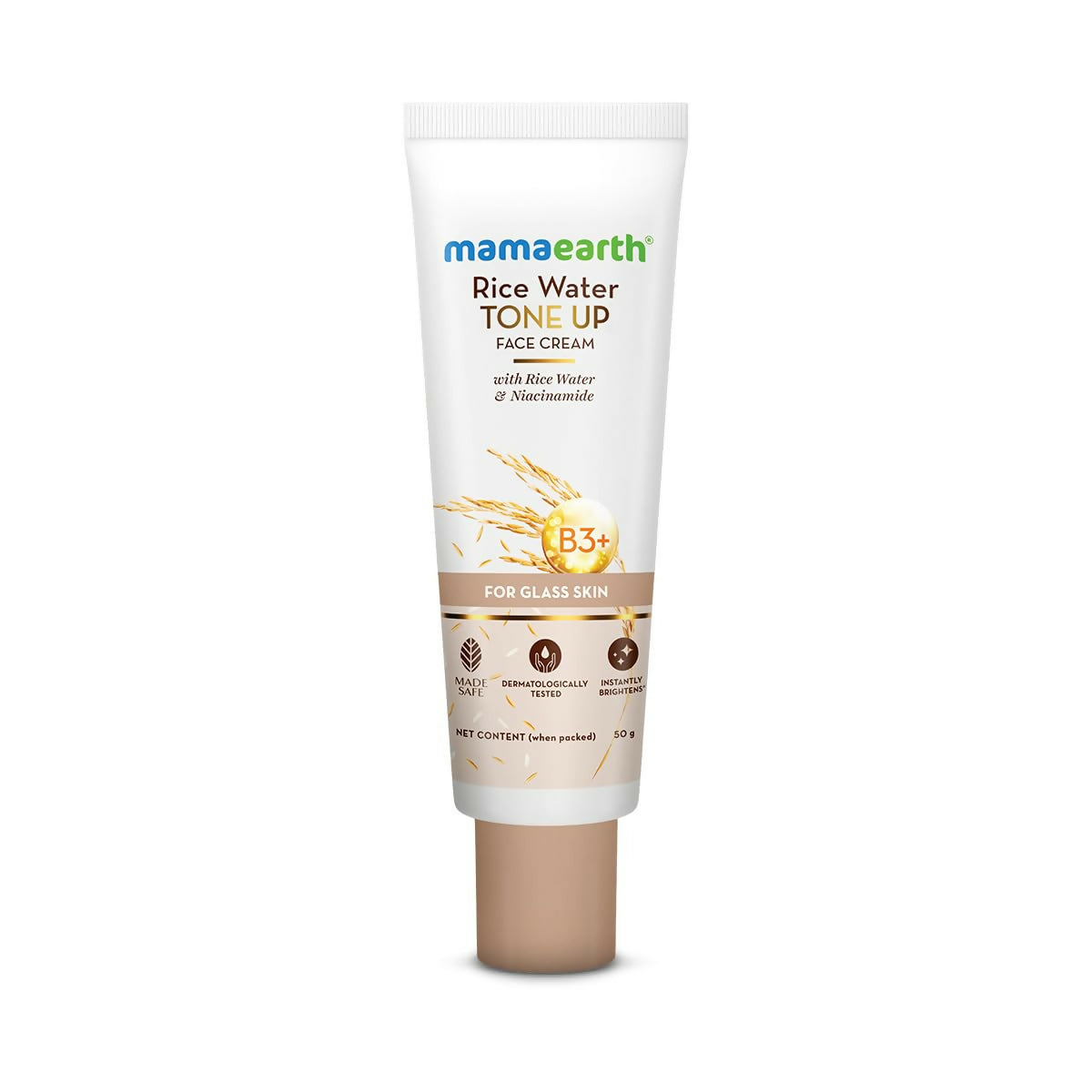 Mamaearth Rice Water Tone Up Face Cream with Rice Water & Niacinamide for Glass Skin | Grocsy