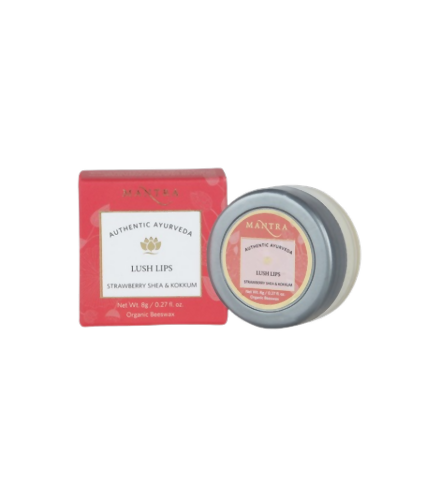 Mantra Herbal Lush Lips Strawberry, Shea & Kokkum | Grocsy