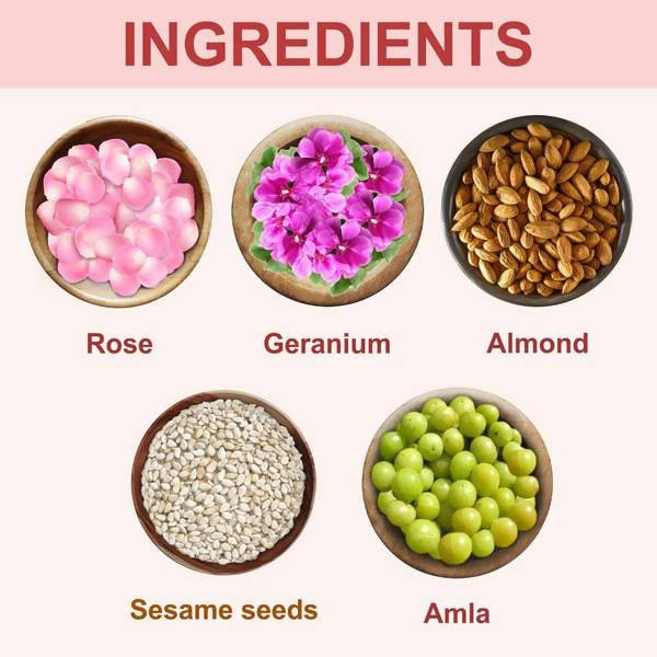 Bodyherbals Calming Rose & Geranium Body Massage Oil | Grocsy