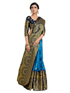 Mimosa Women's Banarasi Art Silk Multicolor Saree | Grocsy