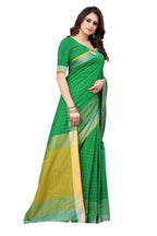 Vamika Green Cotton Silk Saree | Grocsy