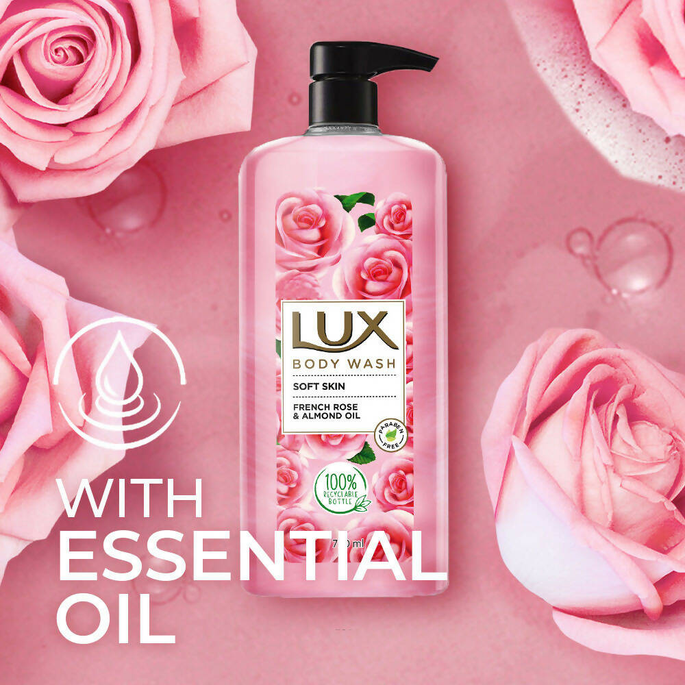 Lux Body Wash with French Rose Fragrance & Almond Oil | Grocsy