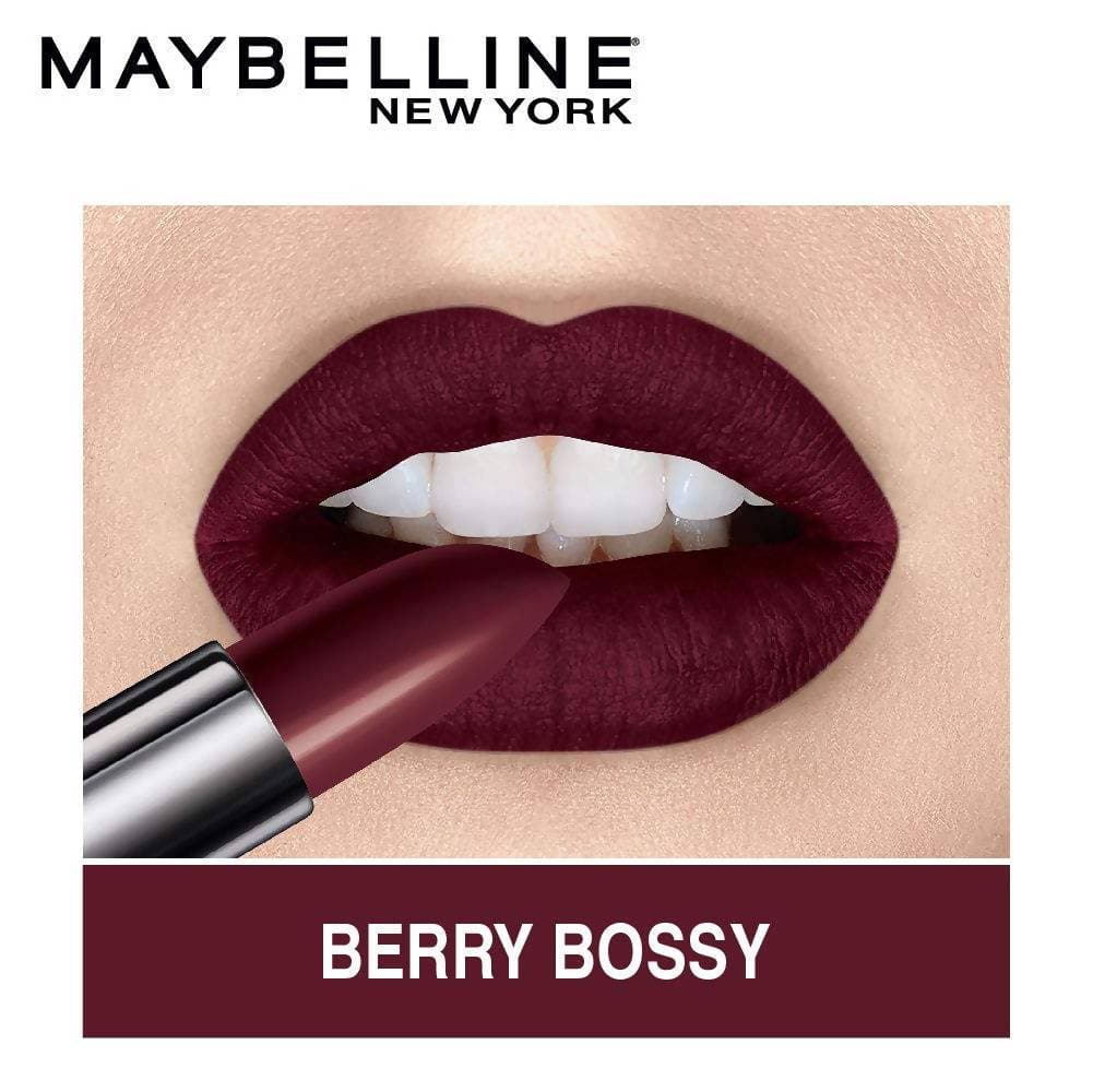 Maybelline New York Color Sensational Creamy Matte Lipstick, 904 Berry Bossy | Grocsy