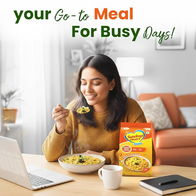Sundrop Heart Classic Masala Oats With Millets | Grocsy