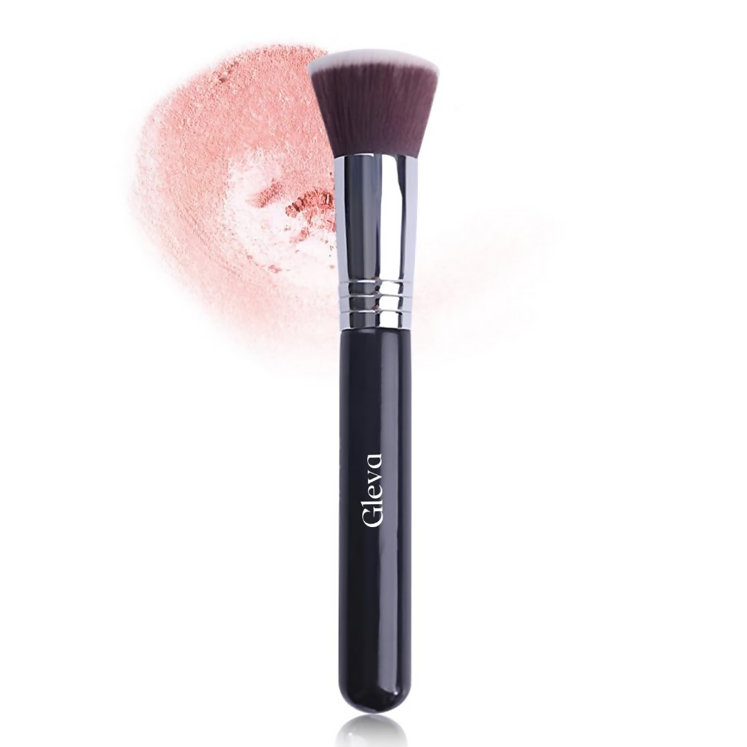 Gleva Flat Top Kabuki Foundation Makeup Brush Black | Grocsy
