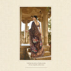Brown Gajji Silk Gota With Minakari Work Saree With Unstitched Blouse - Norita Gajri | Grocsy